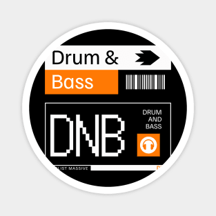 DRUM AND BASS  - DNB Ticket Steez (white/orange) Magnet